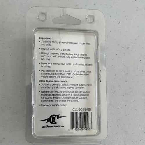 Castle Creations 4mm Polarized Bullet Connector Set-DiecastModeler.com