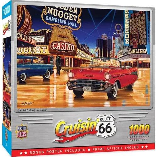 CRUISIN' GAMBLIN' MAN 1000 PIECE JIGSAW PUZZLE-DiecastModeler.com