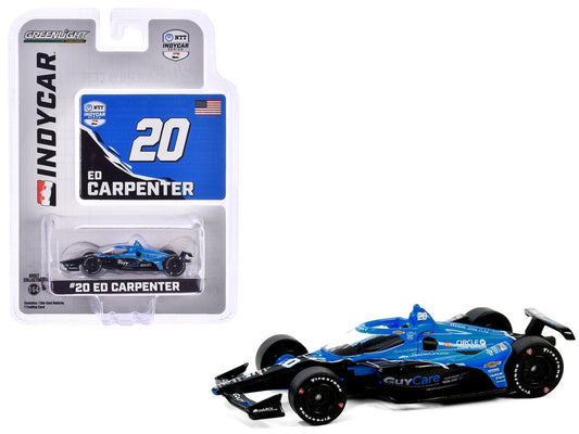 Dallara IndyCar #20 Ed Carpenter "Guy Care" Ed Carpenter Racing "NTT IndyCar Series" (2024) 1/64 Diecast Model Car by Greenlight-DiecastModeler.com