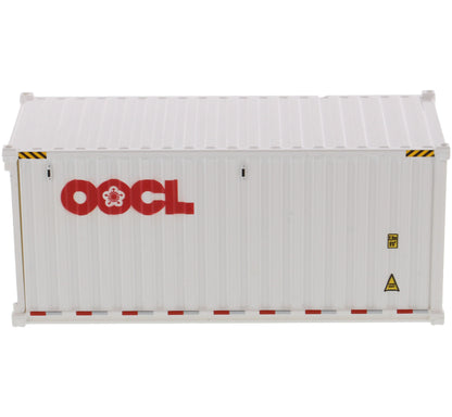 20' Dry Goods Sea Container "OOCL" White "Transport Series" 1/50 Model by Diecast Masters