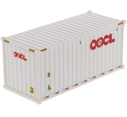 20' Dry Goods Sea Container "OOCL" White "Transport Series" 1/50 Model by Diecast Masters