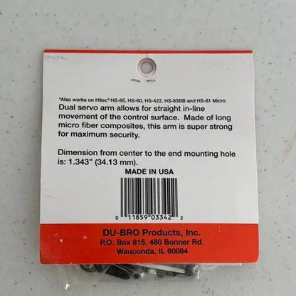 Dubro Dual Servo Arms-DiecastModeler.com