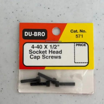 Dubro Socket Cap Screws 4-40x1/2"-DiecastModeler.com