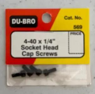 Dubro Socket Cap Screws 4-40x1/4" (4)-DiecastModeler.com