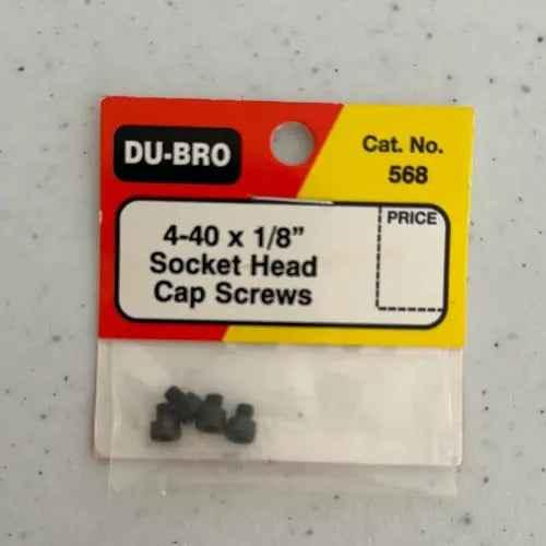 Dubro Socket Cap Screws 4-40x1/8 (4)-DiecastModeler.com