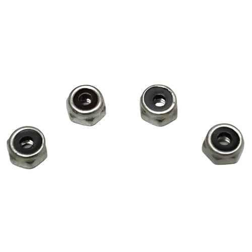 Dubro Stainless Steel Nylon Insert Lock Nut 4-40 S/S (4)-DiecastModeler.com