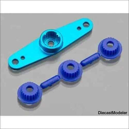Duratrax Aluminum Servo Arm Double Blue-DiecastModeler.com