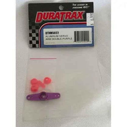 Duratrax Aluminum Servo Arm Double Purple-DiecastModeler.com