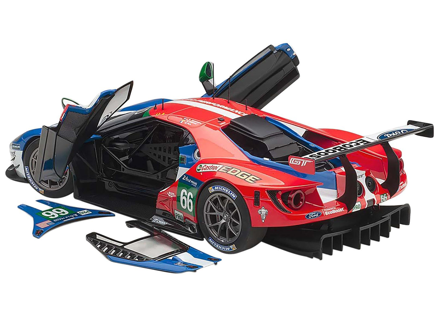 Ford GT #66 B. Johnson - S. Mucke - O. Pla Le Mans (2016) 1/18 Model Car by Autoart-DiecastModeler.com