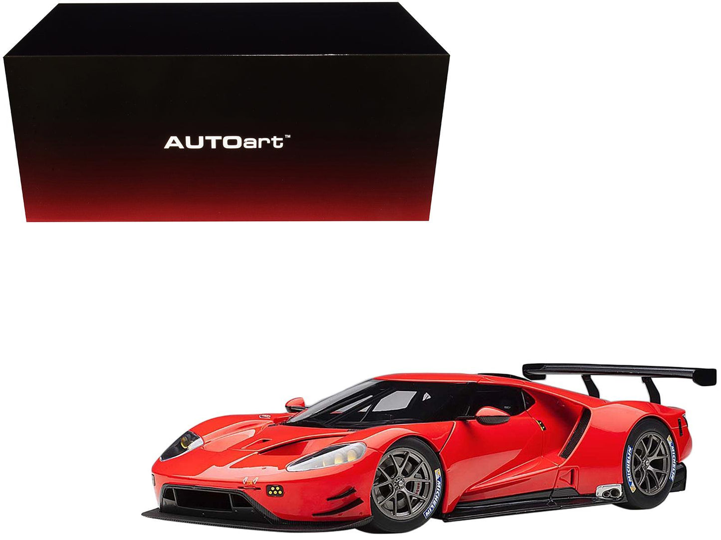 Ford GT Le Mans Plain Color Version Red 1/18 Model Car by Autoart-DiecastModeler.com