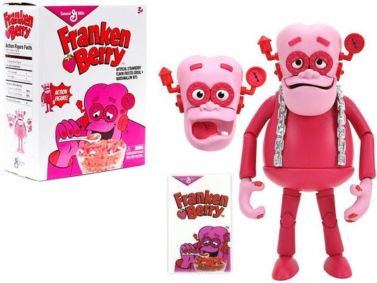 Franken Berry 6.25" Moveable Figurine with Alternate Head and Cereal Box "General Mills" 1/12 Scale by Jada-DiecastModeler.com