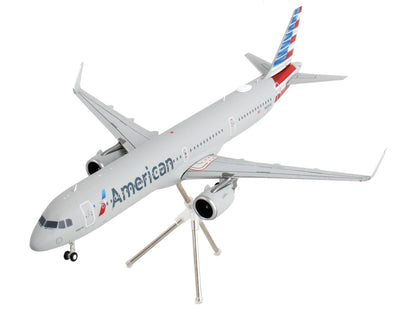 Airbus A321neo Commercial Aircraft "American Airlines" Silver with Striped Tail "Gemini 200" Series 1/200 Diecast Model Airplane by GeminiJets