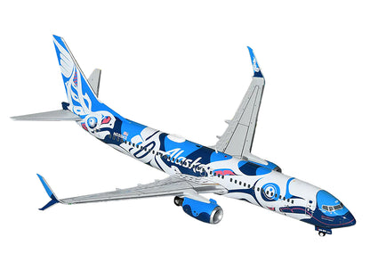 Boeing 737-800 Commercial Aircraft "Alaska Airlines" (N559AS) Salmon People Livery "Gemini 200" Series 1/200 Diecast Model Airplane by GeminiJets