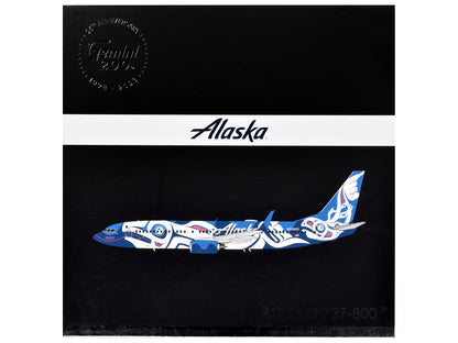 Boeing 737-800 Commercial Aircraft "Alaska Airlines" (N559AS) Salmon People Livery "Gemini 200" Series 1/200 Diecast Model Airplane by GeminiJets