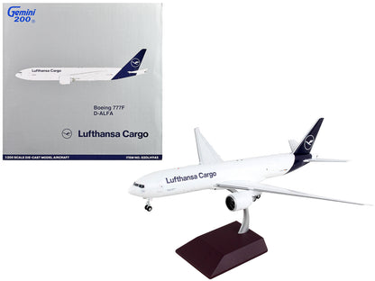 Boeing 777F Commercial Aircraft "Lufthansa Cargo" White with Blue Tail "Gemini 200" Series 1/200 Diecast Model Airplane by GeminiJets-DiecastModeler.com