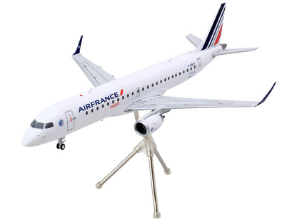 Embraer ERJ-190 Commercial Aircraft "Air France Hop" (F-HBLN) White with Striped Tail "Gemini 200" Series 1/200 Diecast Model Airplane by GeminiJets