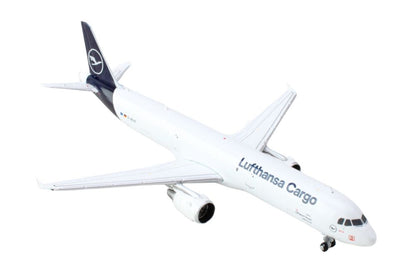 Airbus A321P2F Commercial Aircraft "Lufthansa Cargo" (D-AEUC) White with Blue Tail 1/400 Diecast Model Airplane by GeminiJets-DiecastModeler.com
