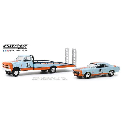 GL - 1:64 HD Trucks - 1967 Chevy C-30 Ramp Truck w/ Chevy Camaro-DiecastModeler.com