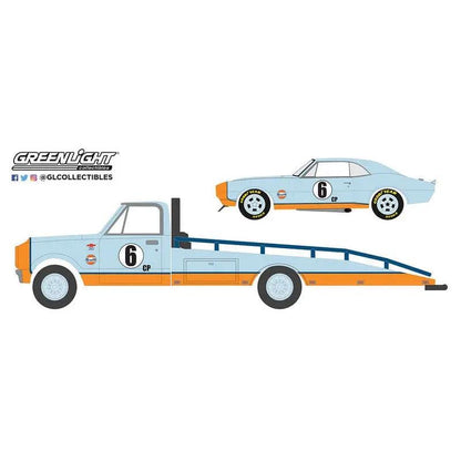 GL - 1:64 HD Trucks - 1967 Chevy C-30 Ramp Truck w/ Chevy Camaro-DiecastModeler.com