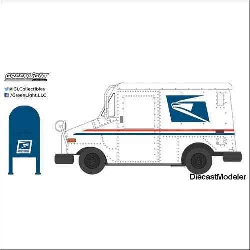 GL -1:64 USPS Postal Mail Delivery Vehicle (CASE)-DiecastModeler.com