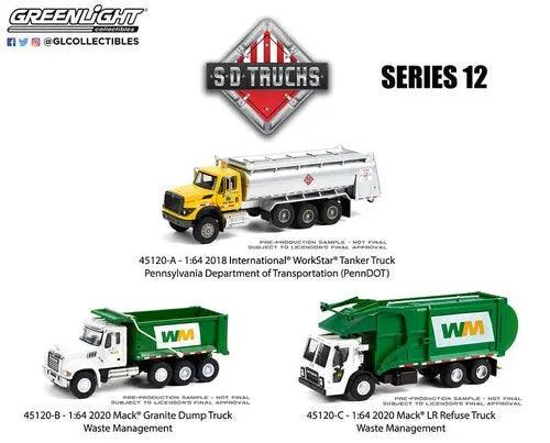 GL SD Truck Series 12 1/64 Scale Diecast Trucks (CASE/6PCS)-DiecastModeler.com