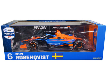 Dallara IndyCar #6 Felix Rosenqvist "NTT DATA" Arrow McLaren "NTT IndyCar Series" (2023) 1/18 Diecast Model Car by Greenlight