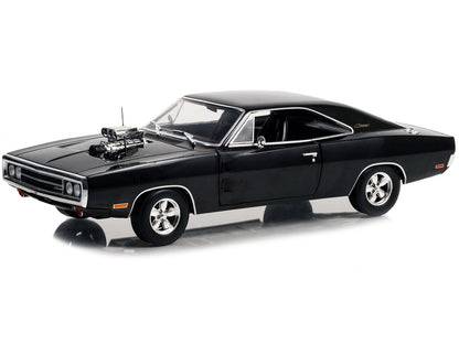 1970 Dodge Charger with Blown Engine Black "Artisan Collection" Series 1/18 Diecast Model Car by Greenlight