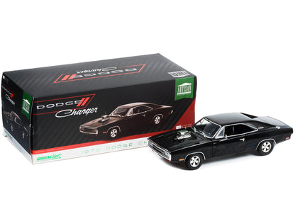 1970 Dodge Charger with Blown Engine Black "Artisan Collection" Series 1/18 Diecast Model Car by Greenlight