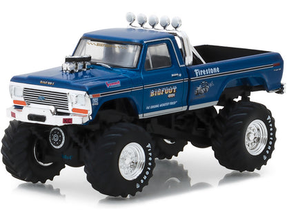 1974 Ford F-250 Monster Truck Bigfoot #1 Blue "The Original Monster Truck" (1979) Hobby Exclusive 1/64 Diecast Model Car by Greenlight