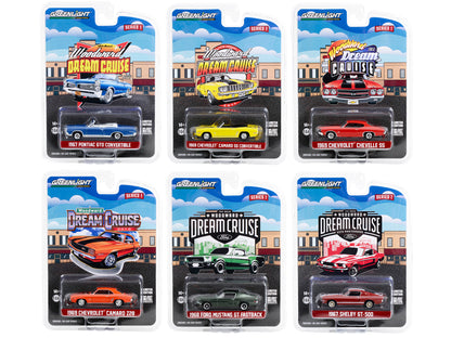 "Woodward Dream Cruise" Set of 6 pieces Series 1 1/64 Diecast Model Cars by Greenlight