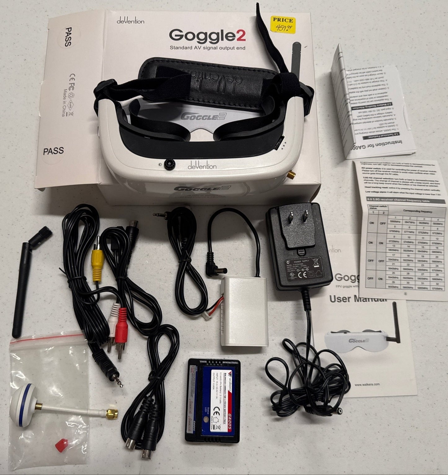 Goggle2 by Devention - standard AV signal output end-DiecastModeler.com