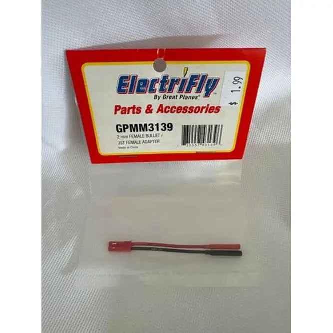 Great Planes 2mm Female Bullet/JST Female Adapter-DiecastModeler.com