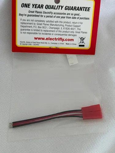 Great Planes Female JST 2-Pin Red Connectors (2)-DiecastModeler.com