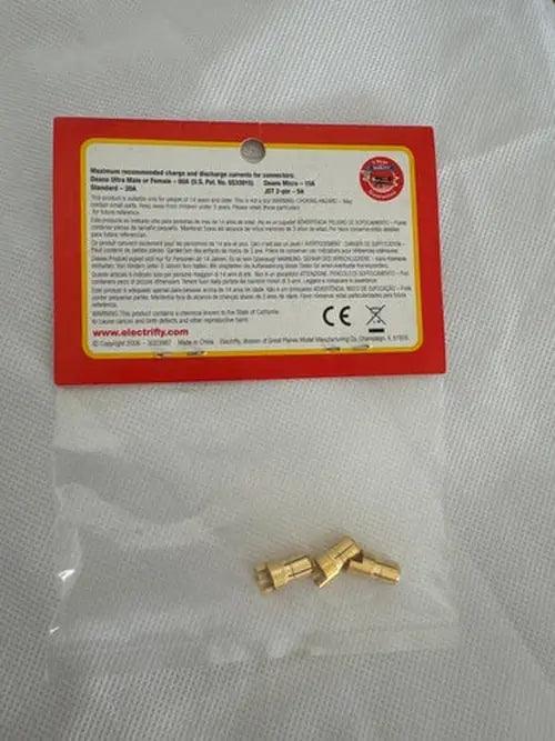 Great Planes Gold Plate Bullet Connector Male 6mm (3)-DiecastModeler.com