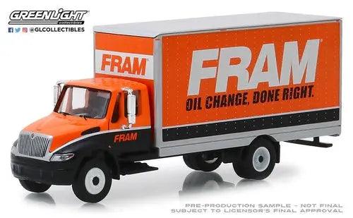 Greenlight - 1-64 HD Trucks 16 - 2013 International® Box Van FRAM Oil Filters-DiecastModeler.com