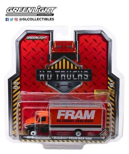 Greenlight - 1-64 HD Trucks 16 - 2013 International® Box Van FRAM Oil Filters-DiecastModeler.com