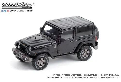 Greenlight - 1:43 Scale Jeep Wrangler 75’th Anniversary Edition - Black-DiecastModeler.com