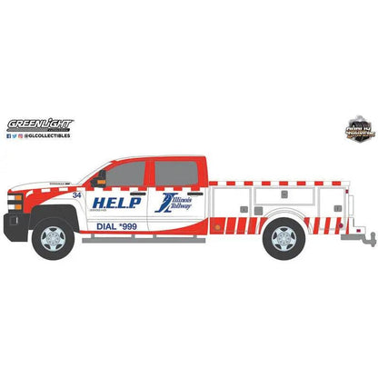 Greenlight - 2018 Chevrolet Silverado 3500 Dually Service Bed - Illinois Tollway -1:64 diecast-DiecastModeler.com