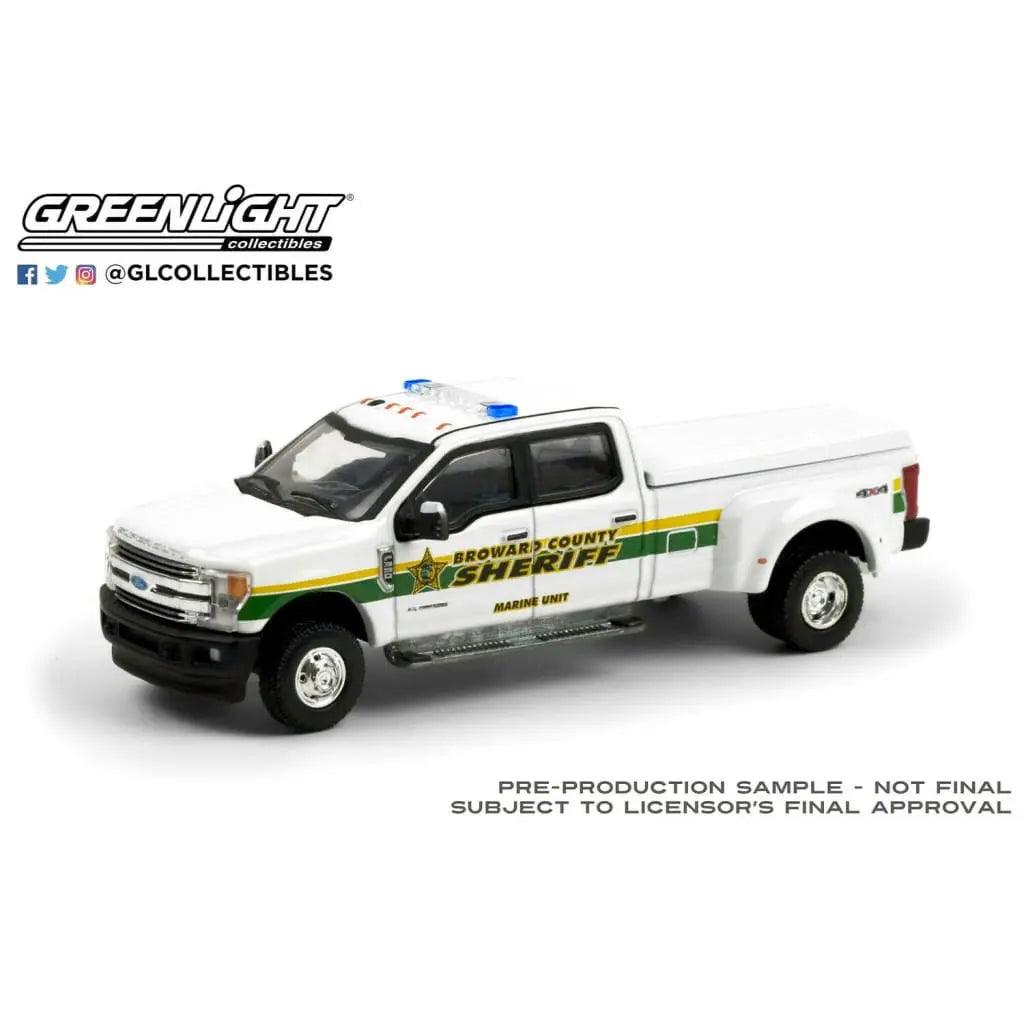 Greenlight - 2018 Ford F-350 Dually - Broward County, FL Sheriff Truck -1:64 die-DiecastModeler.com