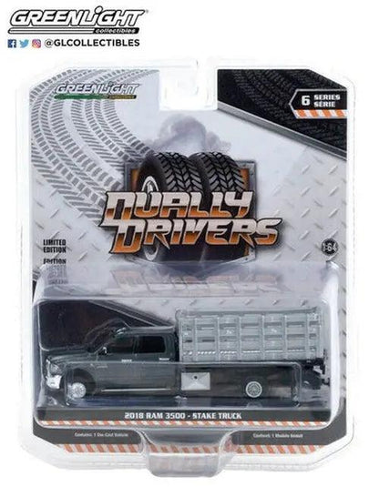 Greenlight - 2018 Ram 3500 Dually - Stake Truck-DiecastModeler.com