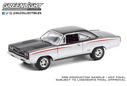 Greenlight - Barrett Jackson 1968 Plymouth GTX Custom in Silver and Black-DiecastModeler.com