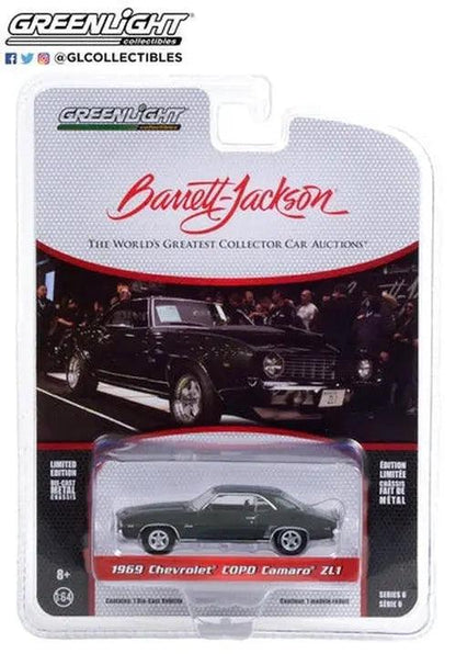 Greenlight - Barrett Jackson 1969 Chevrolet® COPO Camaro® ZL1 in Fathom Green-DiecastModeler.com