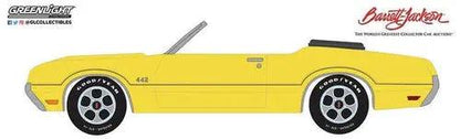 Greenlight - Barrett Jackson 1970 Oldsmobile® 442™ Convertible in Sebring Yellow with Black Stripes-DiecastModeler.com