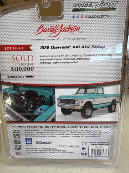 Greenlight - Barrett Jackson 1972 Chevrolet K10 4x4 Pickup-DiecastModeler.com
