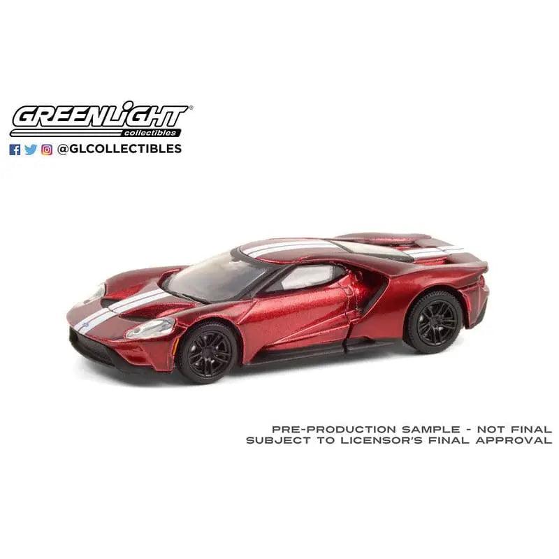 Greenlight - Barrett Jackson 2017 Ford GT in Liquid Red with White Stripes-DiecastModeler.com
