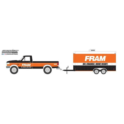 Greenlight - Hitch & Tow Series 21 | 1994 Ford F-150 XLT &FRAM Oil Filters-DiecastModeler.com