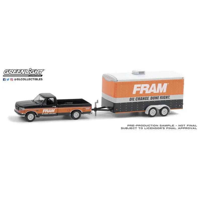 Greenlight - Hitch & Tow Series 21 | 1994 Ford F-150 XLT &FRAM Oil Filters-DiecastModeler.com