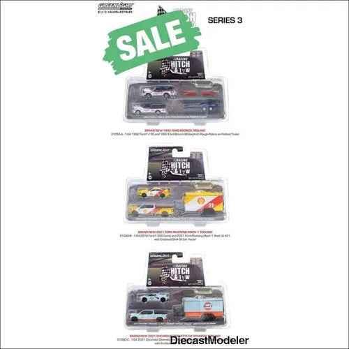 GreenLight Hitch & Tow Series 3 - 1/64 Scale Diecast Trucks (CASE/6PCS)-DiecastModeler.com