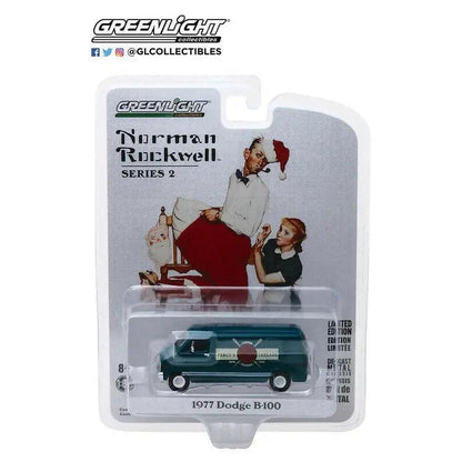 Greenlight - Norman Rockwell S2 - 1/64 Scale diecast car - 1977 Dodge B-100 - Pk-DiecastModeler.com