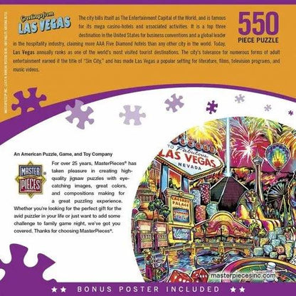 Greetings from LAS VEGAS 550 piece jigsaw puzzle-DiecastModeler.com
